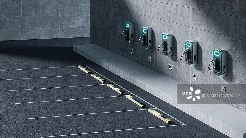 新能源汽车充电桩创意背景图片素材