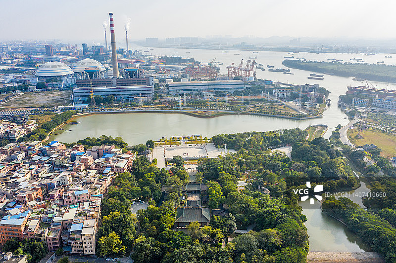 航拍广州南海神庙 波罗庙 海洋文化信仰图片素材