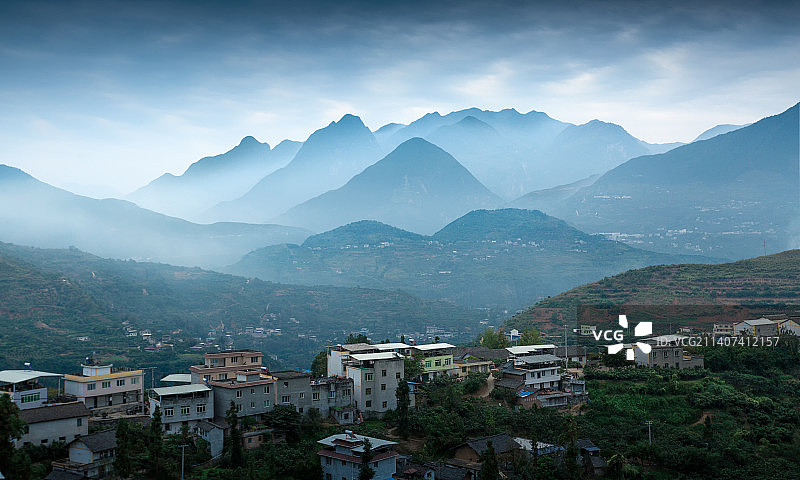 石棉红旗村图片素材