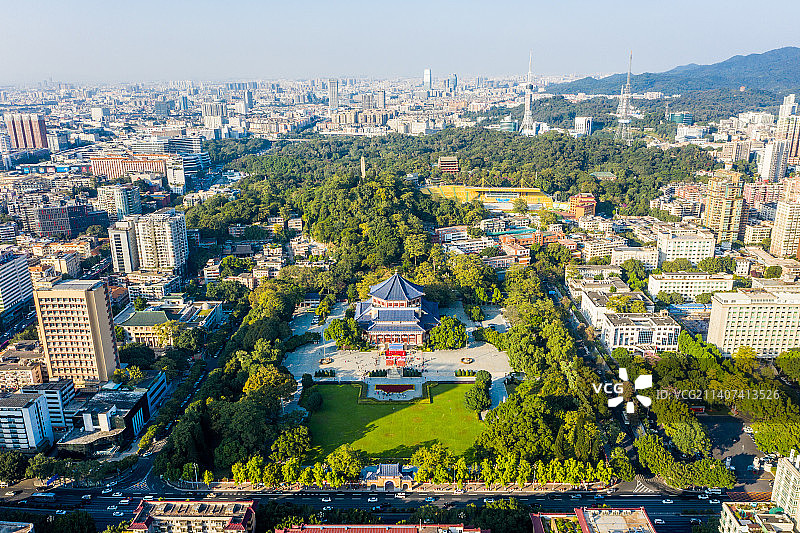 航拍广州中山纪念堂 八角形宫殿式建筑图片素材