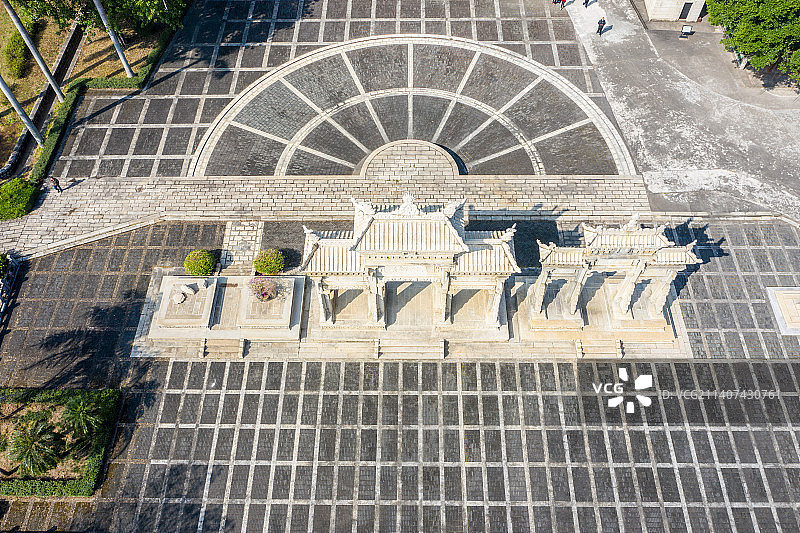 航拍广东珠海梅溪牌坊旅游区 珠海梅溪村陈芳故居图片素材