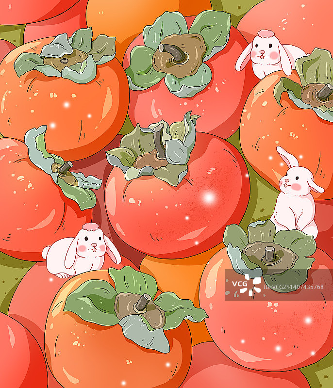 红彤彤的柿子图片素材