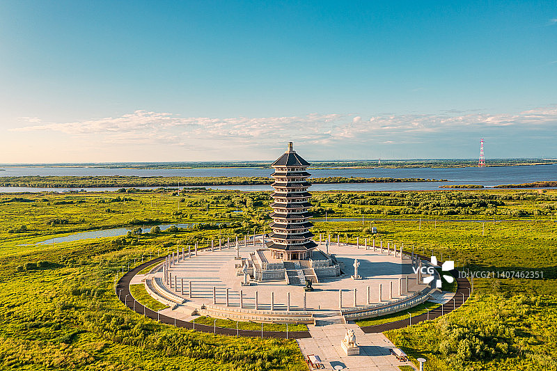 抚远黑瞎子岛东极宝塔图片素材