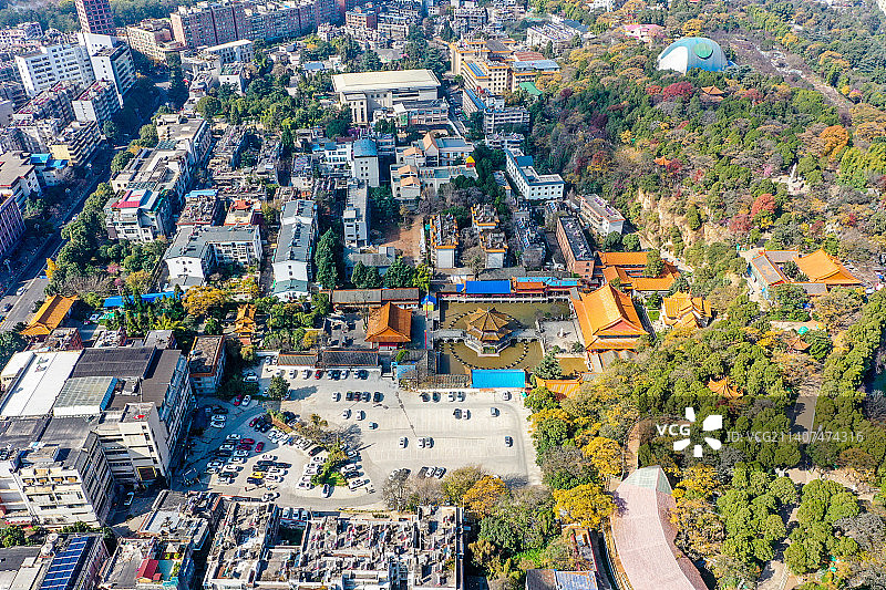 航拍云南昆明圆通禅寺 圆通山圆通寺图片素材