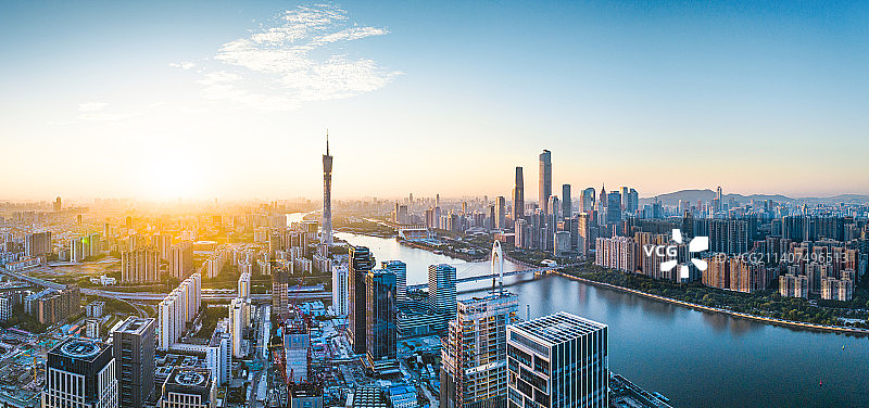 航拍广州CBD全景图片素材