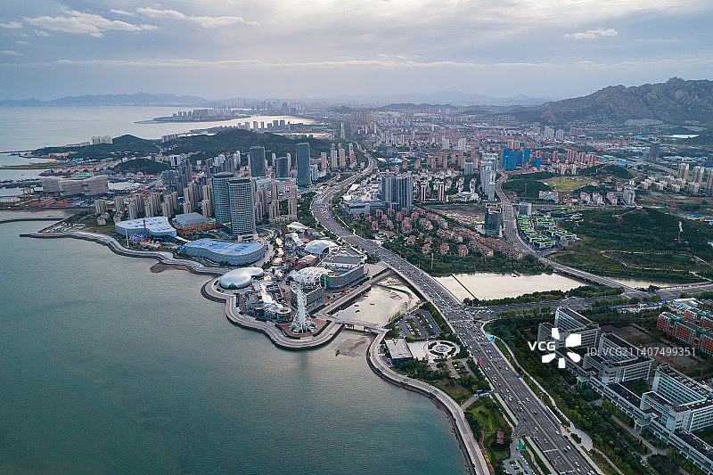航拍青岛城市风光图片素材