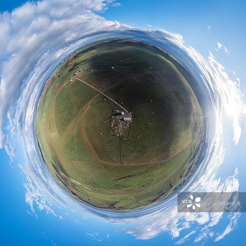 锡林浩特明安图国家天文台360球形全景图片素材
