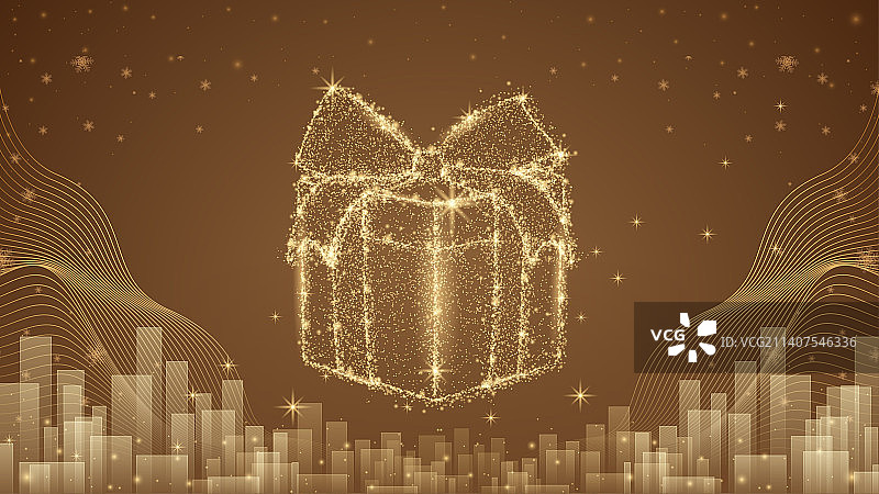 圣诞城市插画图片素材