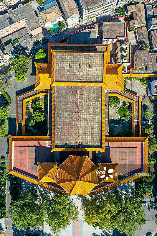 航拍广东省中山市孙中山纪念堂公园 城市地标建筑图片素材