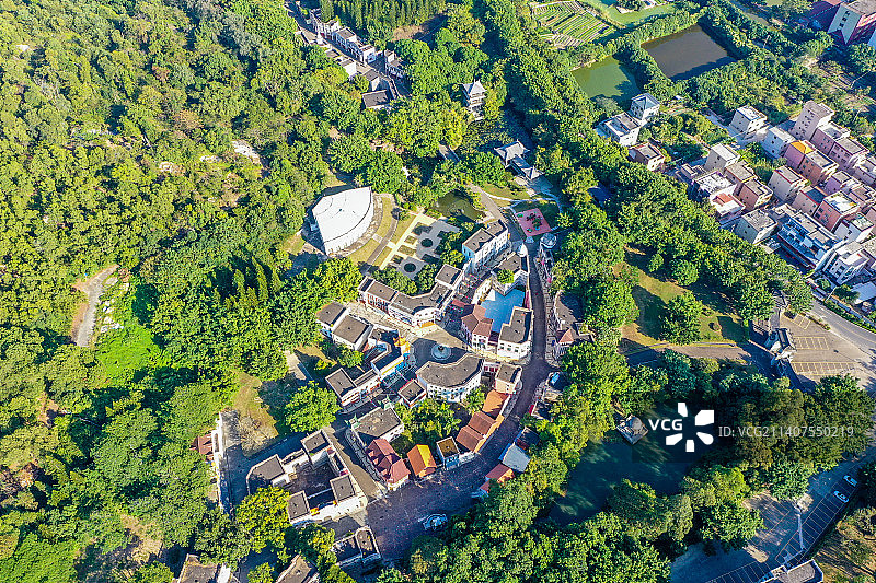 航拍广东省中山市中山影视城 中山影视基地图片素材