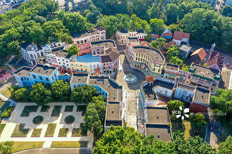 航拍广东省中山市中山影视城 中山影视基地图片素材