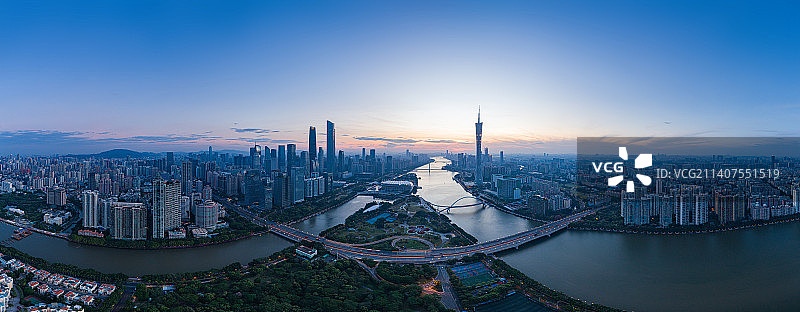 航拍广州CBD全景图片素材