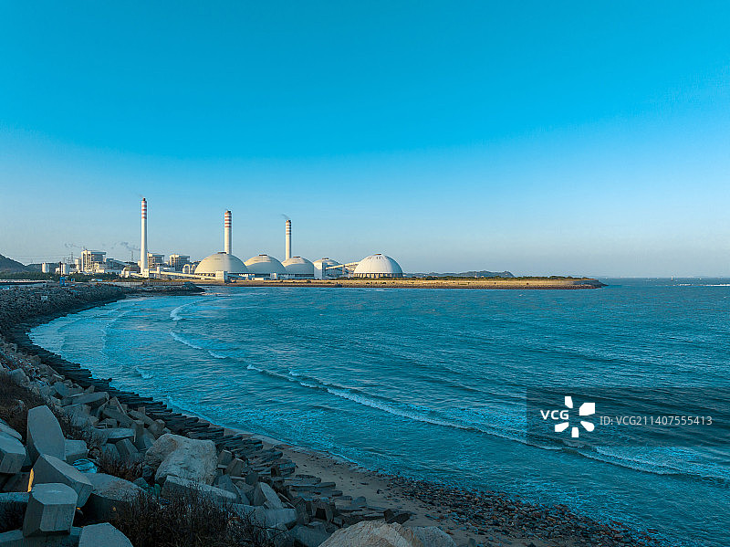 航拍福建漳州龙海火力发电厂图片素材