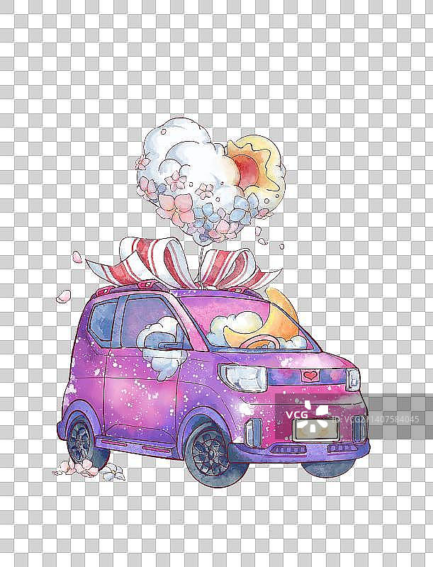 梦幻迷你小车免扣元素图片素材