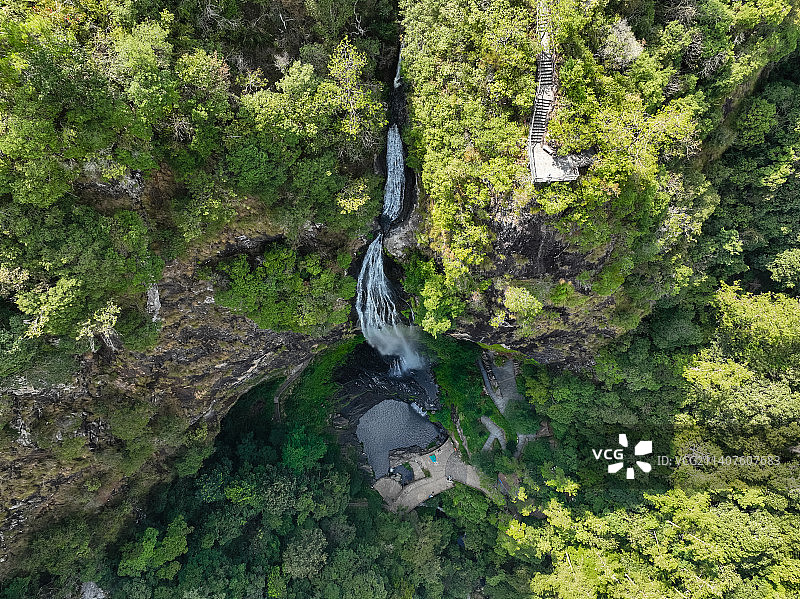 福建宁德鸳鸯溪峡谷风光航拍图片素材