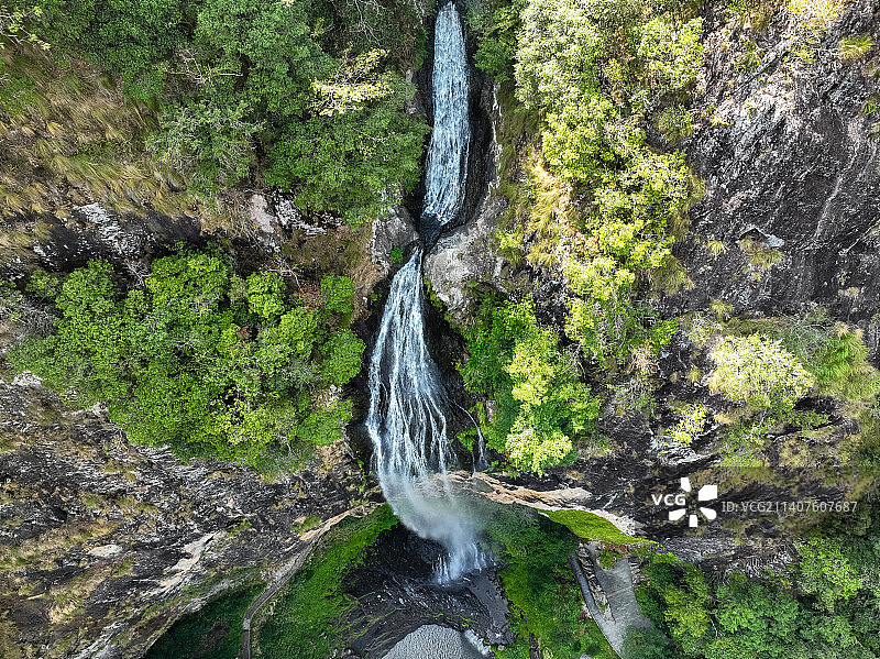 福建宁德鸳鸯溪峡谷风光航拍图片素材