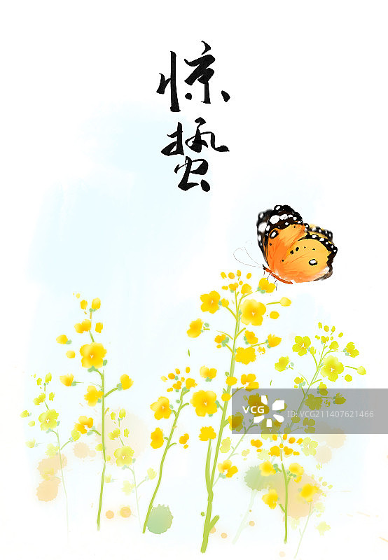 传统文化国风二十四节气春天立春雨水惊蛰春分清明谷雨图片素材