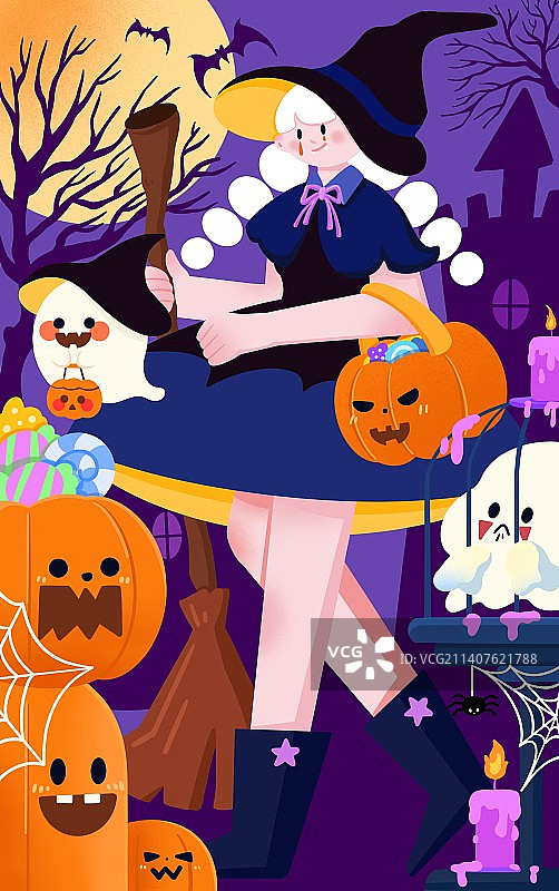 发糖果女孩图片素材