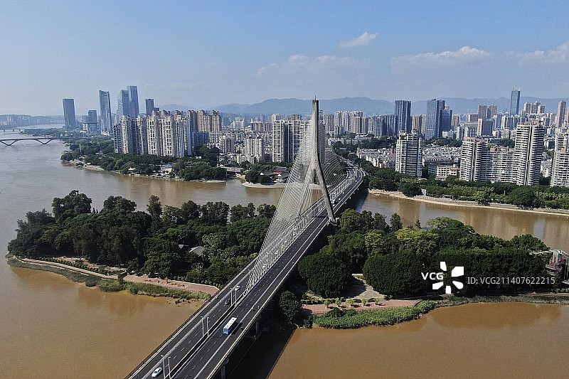 福州江心公园 三县洲大桥图片素材