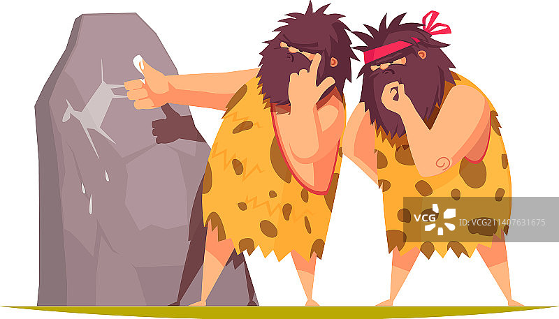 卡通原始人图片素材