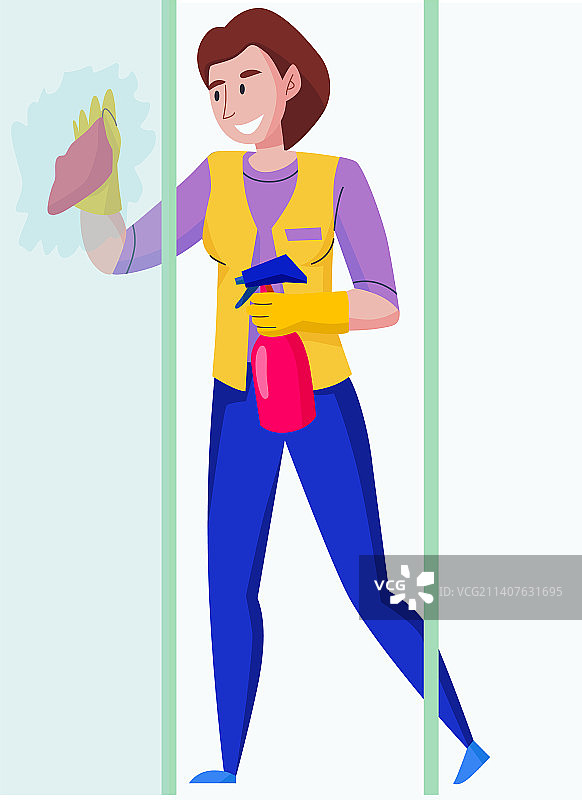 公寓的清洁服务图片素材