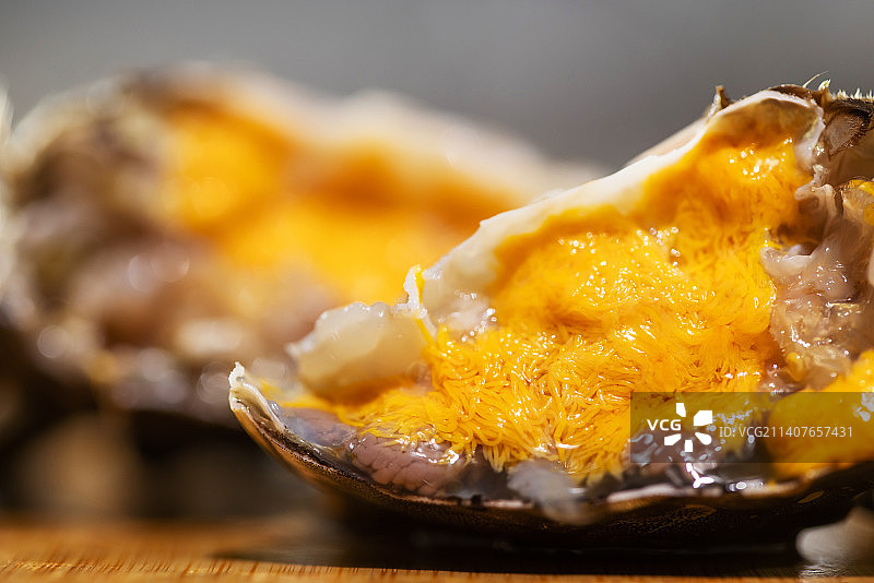 生蟹黄大特写,纹理,金黄色图片素材