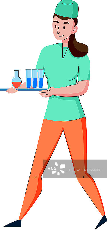 护士扁平风格图片素材