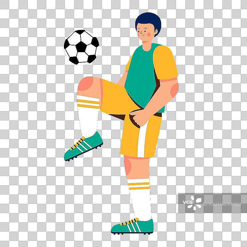 颠球的足球运动员插画素材图片素材