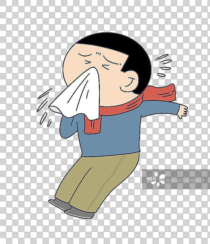 元素：感冒的人物图片素材