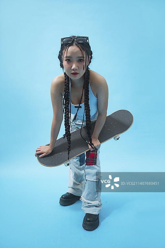 酷酷的胖女孩图片素材