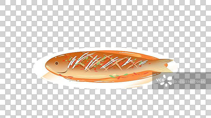 清蒸鱼——菜肴系列插画素材图片素材