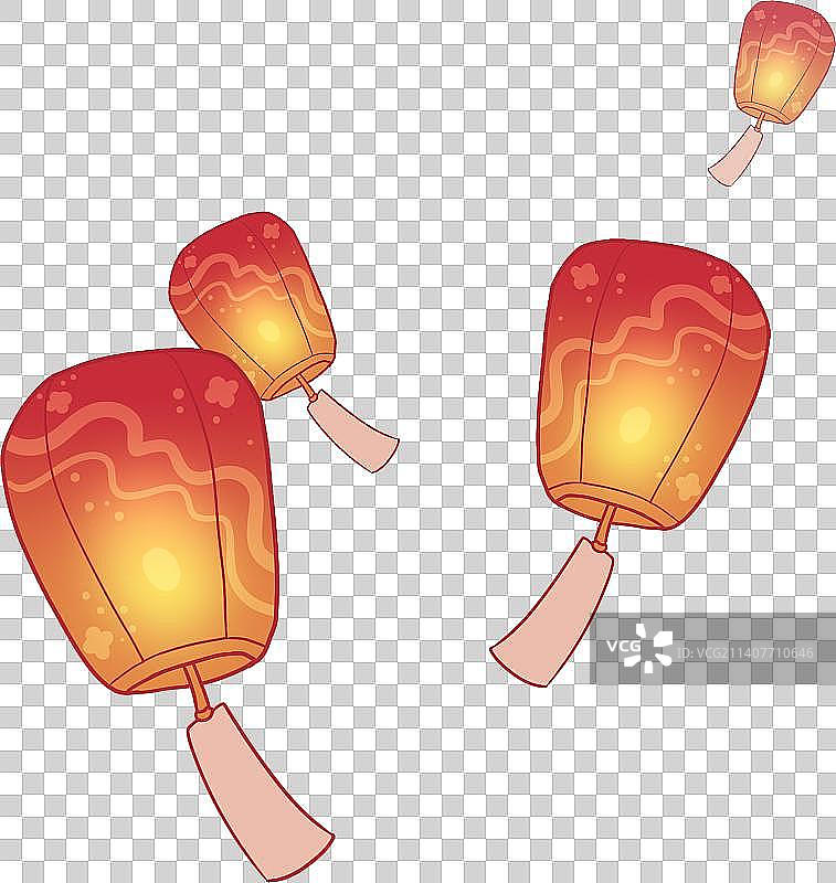 孔明灯图片素材