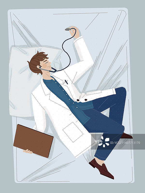 睡着的医生图片素材