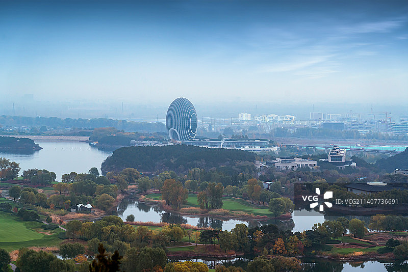 北京雁栖湖秋色图片素材