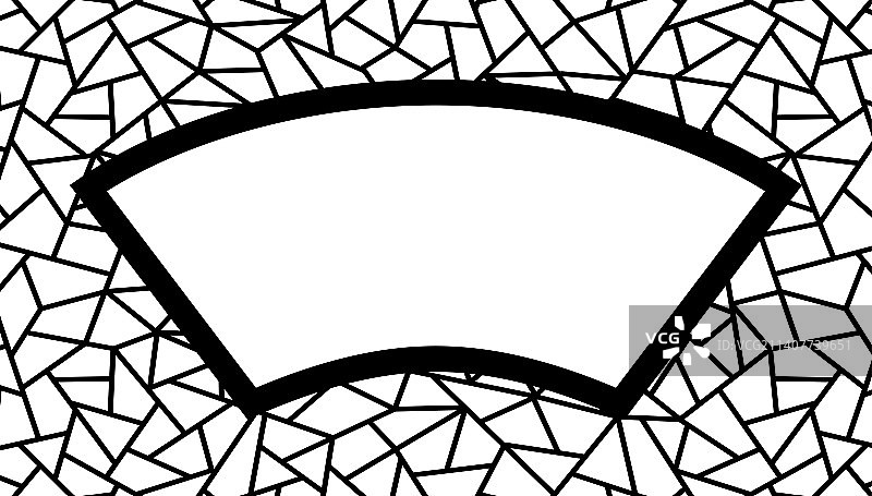 中国风雕花镂扇形空装饰花边冰裂纹装饰图案图片素材