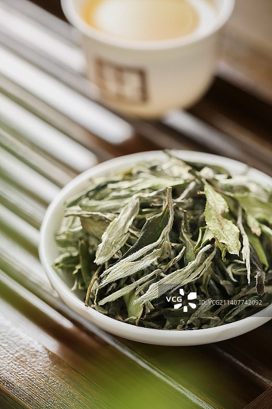 福鼎太姥山老白茶白牡丹图片素材