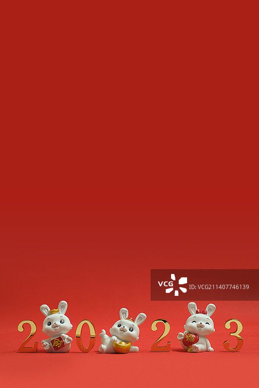 2023农历兔年新年春节国潮兔子图片素材