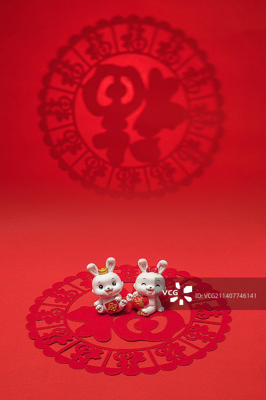 2023农历兔年新年春节国潮兔子图片素材