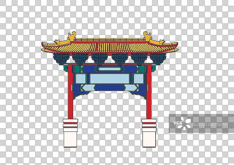 天津城市地标建筑天津古文化街图片素材