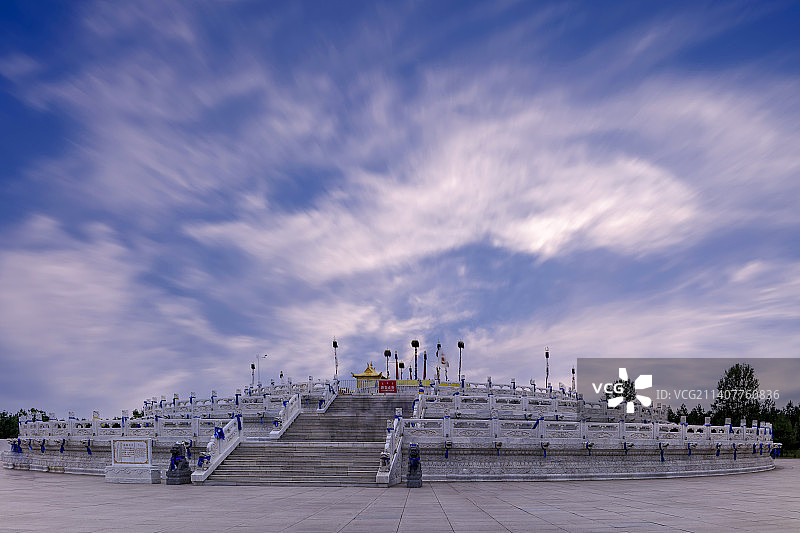 鄂尔多斯成吉思汗陵，祭坛。图片素材