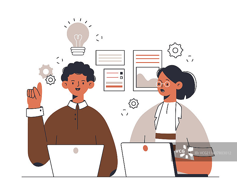 商务办公室员工轮廓图片素材