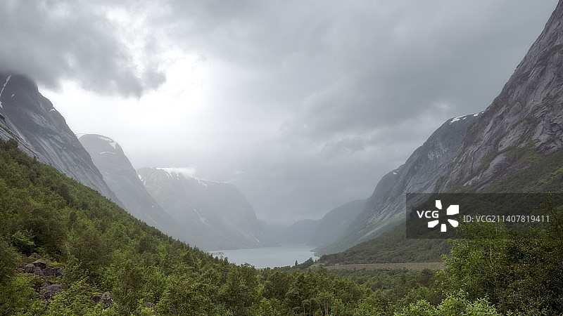 挪威泰勒马克郡伦德山区风光图片素材