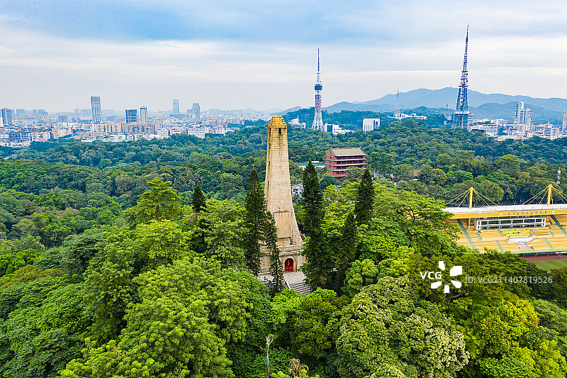 航拍广州中山纪念碑图片素材