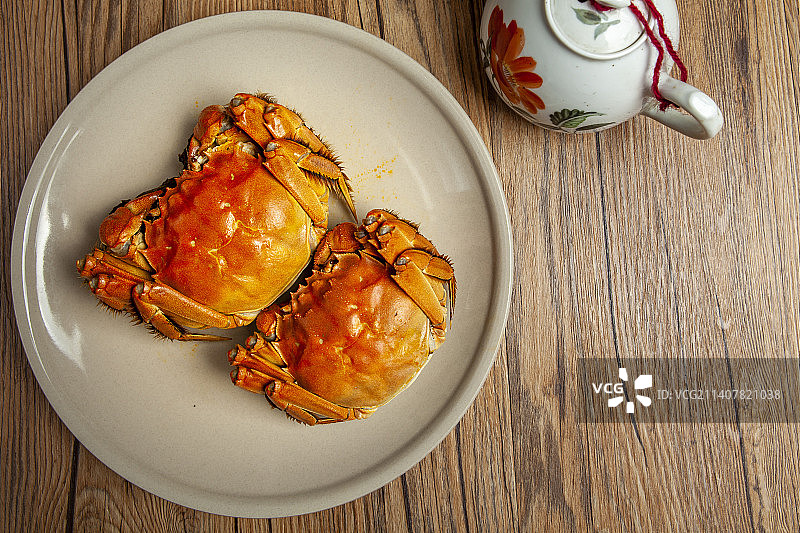 清蒸美味河蟹美食图片素材