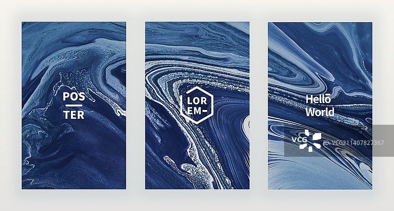 自然抽象流体艺术海报模板图片素材