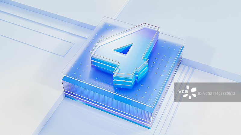 3D抽象数字主题插画图片素材