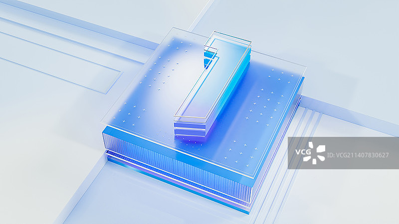 3D抽象数字主题插画图片素材