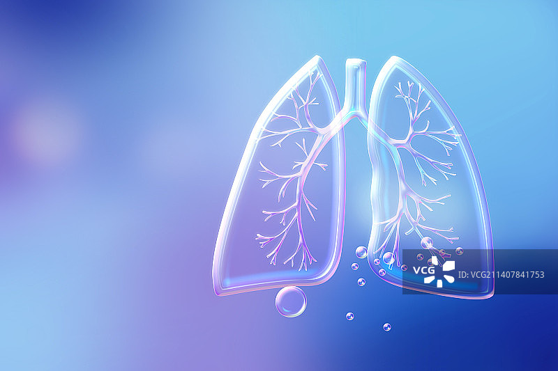 肺部形状轻松画面泡泡插画图片素材