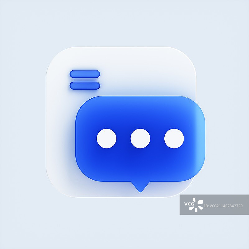 3D渲染的蓝色图标图片素材