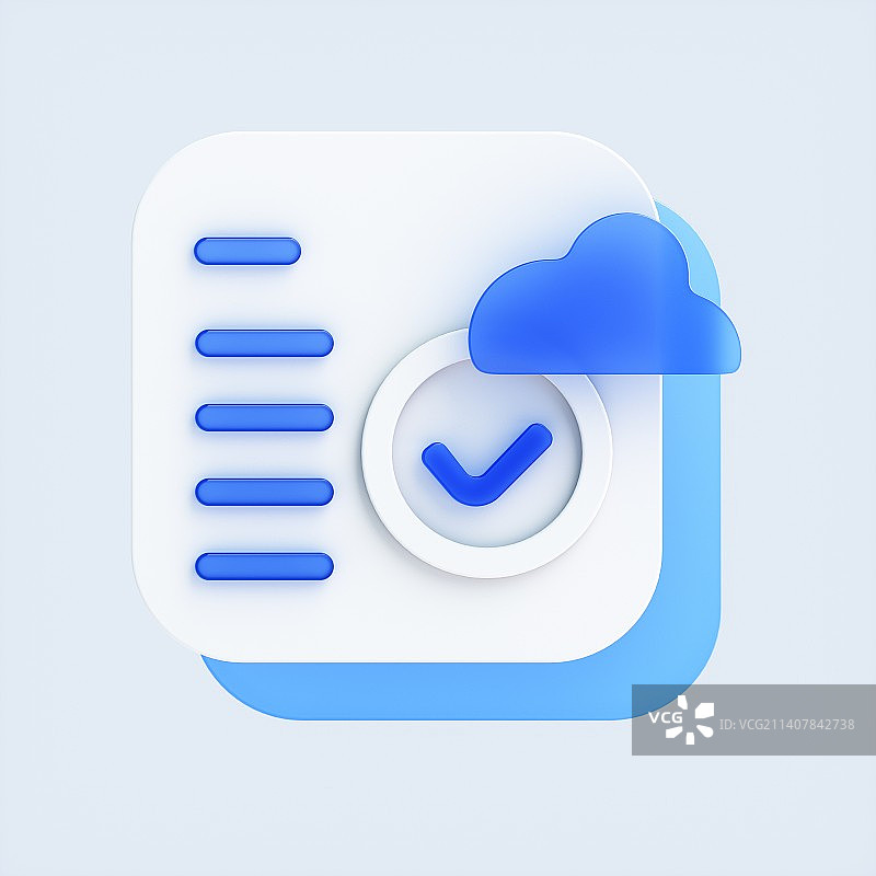 3D渲染的蓝色图标图片素材